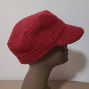 Cadet Cap Red Wool Boucle